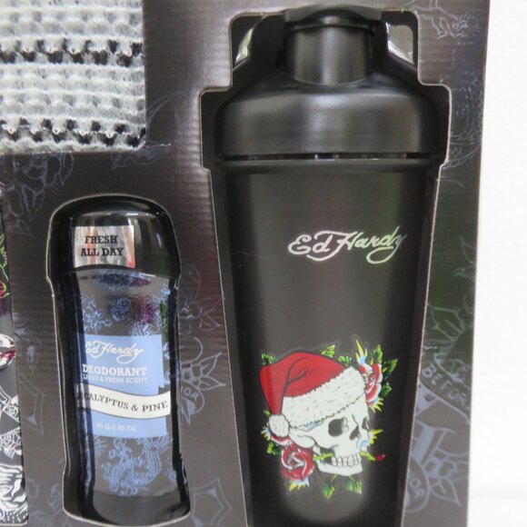 ED HARDY Eucalyptus & pine Fragrance 4PCS Gym Essentials GIFT SET - Picture 3 of 6